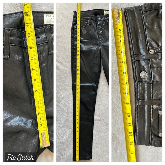 Rag & Bone Coated Black High-Rise Skinny Jeans - Picture 14 of 14